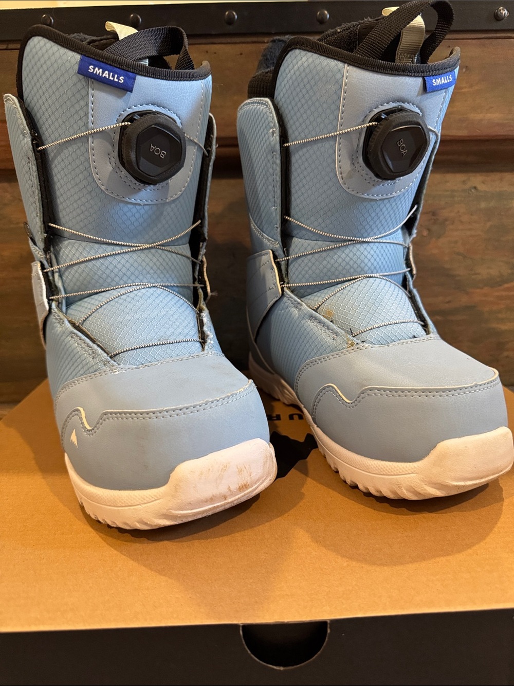 Burton Kids Light Blue BOA Snowboard Boots